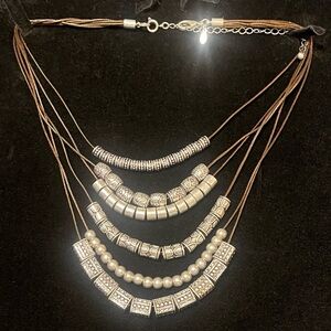 Multi-Strand Silver Necklace